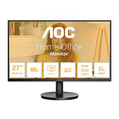 AOC/27B3CA2/27"/IPS/FHD/100Hz/1ms/Black/3R