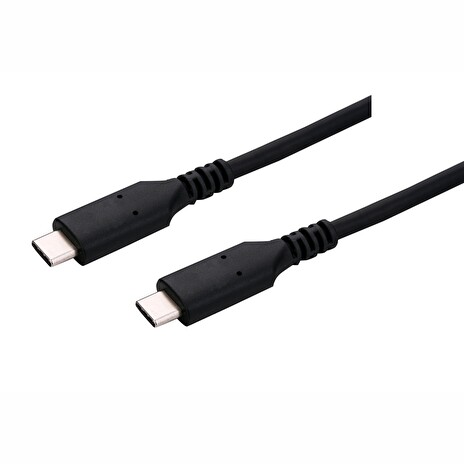 C-TECH Kabel USB 4.0, Type-C (CM/CM), PD 100W, 40Gbps, 0,5m, černý