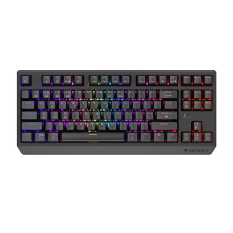 GENESIS herní klávesnice THOR 230/TKL/RGB/Outemu Panda/Bezdrátová USB + Bluetooth/US layout/Černá