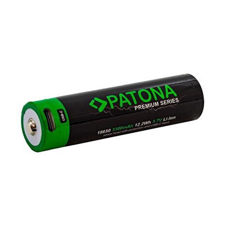 Baterie nabíjecí 18650 3300mAh Li-Ion 3,7V Premium PATONA PT6525
