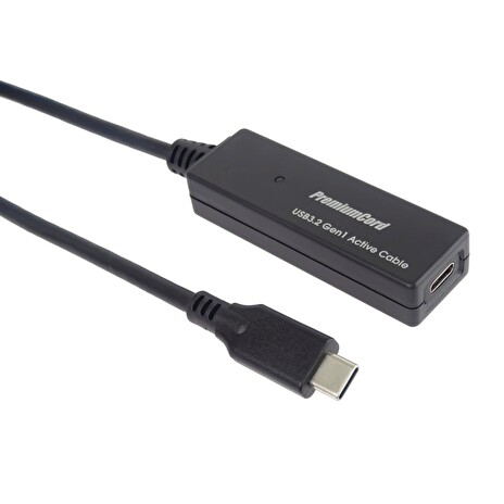 PremiumCord USB-C repeater a prodlužovací kabel Male-Female, 5Gbps 5m