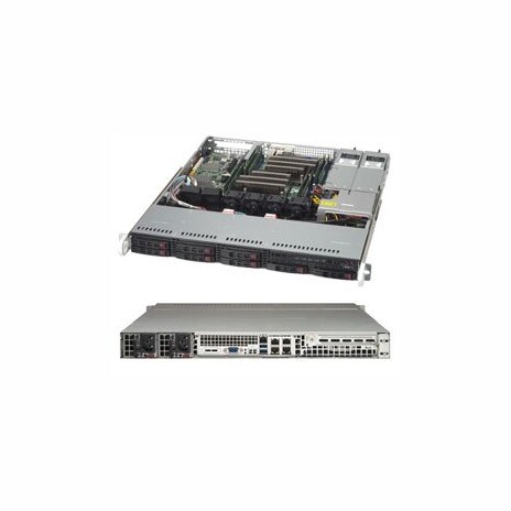 SUPERMICRO 1U chassis 8x 2,5" HS SAS/SATA, 2x600W (80PLUS Gold)