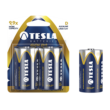 TESLA - baterie D BLACK+, 2ks, LR20