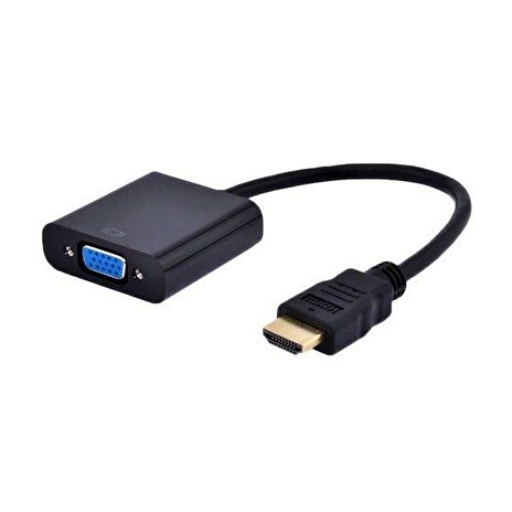 Gembird adaptér HDMI-A(M) ->VGA (F), na kabelu, černý