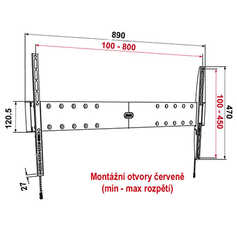 Vogel´s PHW100L fixní nástěnný TV držák