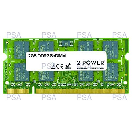 2-Power 2GB PC2-5300S 667MHz DDR2 CL5 SoDIMM 2Rx8 (DOŽIVOTNÍ ZÁRUKA)