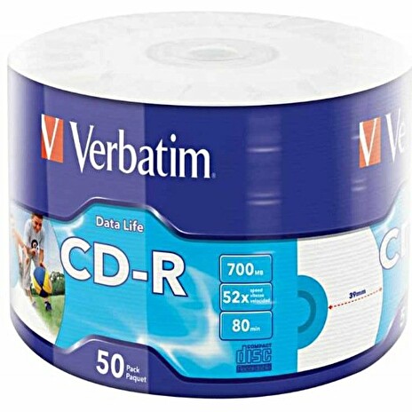 Verbatim CD-R [ spindle 50 | 700MB | 52x | INKJET PRINTABLE ]