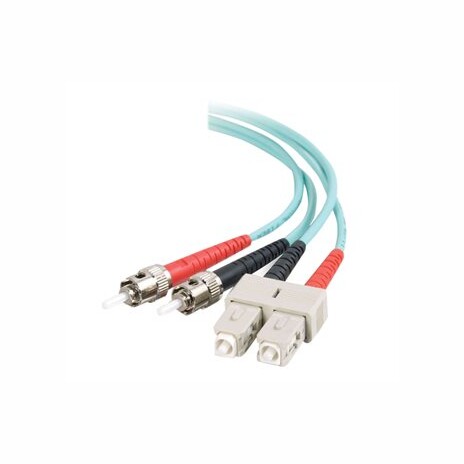 C2G SC-ST 10Gb 50/125 OM3 Duplex Multimode PVC Fiber Optic Cable (LSZH) - Síťový kabel - ST několik režimů (M) do SC několik režimů (M) - 7 m - optické vlákno - 50 / 125 mikron - OM3 - neobsahuje halogen - vodě - barva