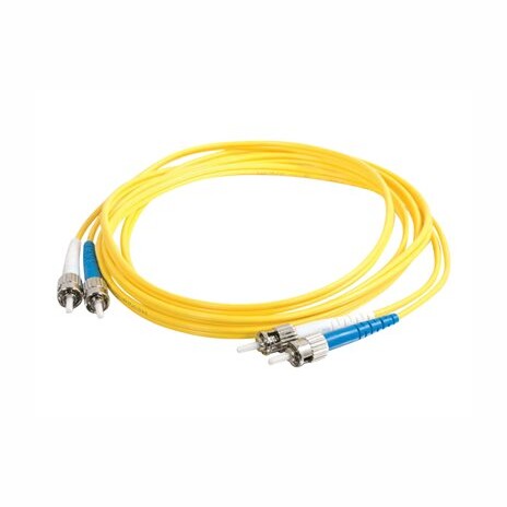 C2G ST-ST 9/125 OS1 Duplex Singlemode PVC Fiber Optic Cable (LSZH) - Síťový kabel - jednoduchý režim ST (M) do jednoduchý režim ST (M) - 3 m - optické vlákno - duplex - 9 / 125 mikron - OS1 - neobsahuje halogen - žlutá