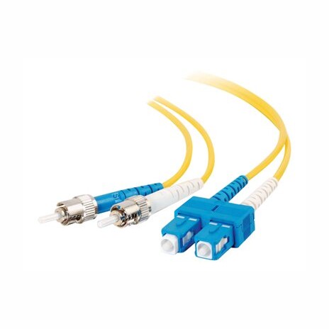 C2G SC-ST 9/125 OS1 Duplex Singlemode PVC Fiber Optic Cable (LSZH) - Patch kabel - jednoduchý režim ST (M) do jednoduchý režim SC (M) - 30 m - optické vlákno - 9 / 125 mikron - OS1 - neobsahuje halogen - žlutá