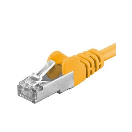 Premiumcord Patch kabel CAT6a S-FTP, RJ45-RJ45, AWG 26/7 1,5m, žlutá