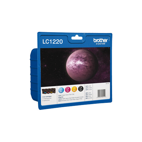 Brother LC1220VALBP - 4-balení - černá, žlutá, azurová, purpurová - originál - blistr - inkoustová cartridge - pro Brother DCP-J525W, DCP-J725DW, DCP-J925DW, MFC-J430W, MFC-J625DW, MFC-J825DW, MFC-J825N