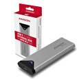 AXAGON EEM2-U3C, USB-C 3.2 Gen 1 - M.2 SATA SSD kovový box, délka 42 až 80 mm