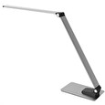 Solight LED stolní lampička stmívatelná, 11W, změna chromatičnosti, broušený hliník, stříbrná