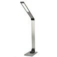 Solight LED stolní lampička stmívatelná, 11W, změna chromatičnosti, broušený hliník, stříbrná