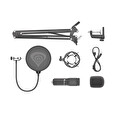 Streamovací mikrofon Genesis Radium 400, USB, kardioidní polarizace, ohybné rameno, pop-filter