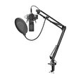 Streamovací mikrofon Genesis Radium 400, USB, kardioidní polarizace, ohybné rameno, pop-filter