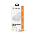 Natec Trevi Power bank 20 000mAh, bílý, Type-C, micro USB