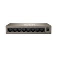 Tenda TEG1008M 8-port Gigabit Switch, 8x 10/100/1000 Mb/s, Fanless, MAC 4K, napájení AC/DC, i na zeď