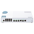 QNAP managovatelný switch QSW-M408-2C (12portů: 8x Gigabit port + 4x 10G SFP+ /2x 10GbE kombo porty)