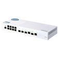 QNAP managovatelný switch QSW-M408-2C (12portů: 8x Gigabit port + 4x 10G SFP+ /2x 10GbE kombo porty)