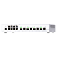 QNAP managovatelný switch QSW-M408-4C (12 portů: 8x Gigabit port + 4x 10G SFP+ / 10GbE kombo porty)