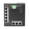 DIGITUS Průmyslový 8portový plochý přepínač 5 portů, DIN lišta, prodloužená rozsah teploty