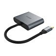 Akasa adaptér USB Type-C na 2x HDMI / AK-CBCA26-18BK / 18cm / černý