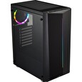 FSP/Fortron ATX Midi Tower CMT151 Black, průhledná bočnice, 1 x A. RGB LED 120 mm ventilátor