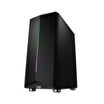 FSP/Fortron ATX Midi Tower CMT151 Black, průhledná bočnice, 1 x A. RGB LED 120 mm ventilátor