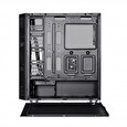 Spire skříň VISION 7025 RGB + 4x 12CM RGB fans, Midi Tower, gaming, bez zdroje, Black