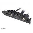 Akasa - USB 3.1 gen 1 typ C a 2xTyp A 2.0 záslepka