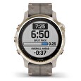 Garmin chytré sportovní GPS hodinky fenix6S PRO Solar, LightGold/Suede Band (MAP/Music)