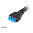 Akasa přední panel HUB 4 Port USB nabíjecí panel s dual Quick Charge 3.0 a dual USB 3.1 porty