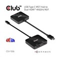 Club3D Video hub MST (Multi Stream Transport) USB-C 3.2 na HDMI 2.0, Dual Monitor 4K60Hz