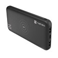 NATEC bezdrátová powerbanka TREVI 10 000mAH černá, USB 2.0, typu C a MICRO