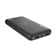 NATEC bezdrátová powerbanka TREVI 10 000mAH černá, USB 2.0, typu C a MICRO