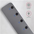 Axagon HUE-MSA, 4x USB 3.2 Gen 1 SWITCH hub, kovový, micro USB nap. konektor, kabel USB-A 20cm