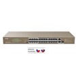 Tenda TEF1126P-24-410W PoE AF / AT switch - 24x PoE 100 Mb/s + 2x Uplink 1Gb/s RJ45/SFP, PoE 370W