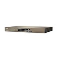 Tenda TEF1218P-16-250W PoE AT WebSmart switch - 16x PoE 100 Mb/s + 2x Uplink 1Gb/s RJ45 / SFP, 230W