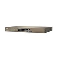 Tenda TEF1218P-16-250W PoE AT WebSmart switch - 16x PoE 100 Mb/s + 2x Uplink 1Gb/s RJ45 / SFP, 230W