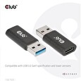 Club3D adaptér USB 3.2 Gen1 Type A na USB 3.2 Gen1 Type C (M/F), černá