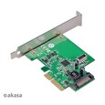 Akasa siťová karta USB 3.2 HOST card, 10Gbps USB 3.2 Gen 2, Interní, 20-pin, PCIe