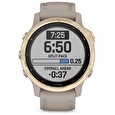 Garmin chytré sportovní GPS hodinky fenix6S PRO Solar, LightGold/Sand Band