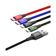 Baseus CA1T4-B01 Fast 4in1 Kabel Lightning, 2x USB-C, MicroUSB 3.5A 1.2m Black