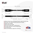 Club3D Prodlužovací kabel USB-C, 4K 60Hz (M/F), 2m