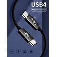 PremiumCord USB4™ 40Gbps 8K@60Hz kabel Thunderbolt 3 certifikovaný USB-IF 1m