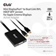 Club3D adaptér Mini DP na Dual Link DVI, HDCP OFF version for Apple Cinema Displays Active Adapter