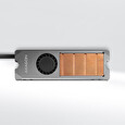 Axagon CLR-M2FAN, měděný chladič s ventilátorem pro oboustranné M.2 SSD, výška 13 mm