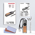 Axagon CLR-M2FAN, měděný chladič s ventilátorem pro oboustranné M.2 SSD, výška 13 mm